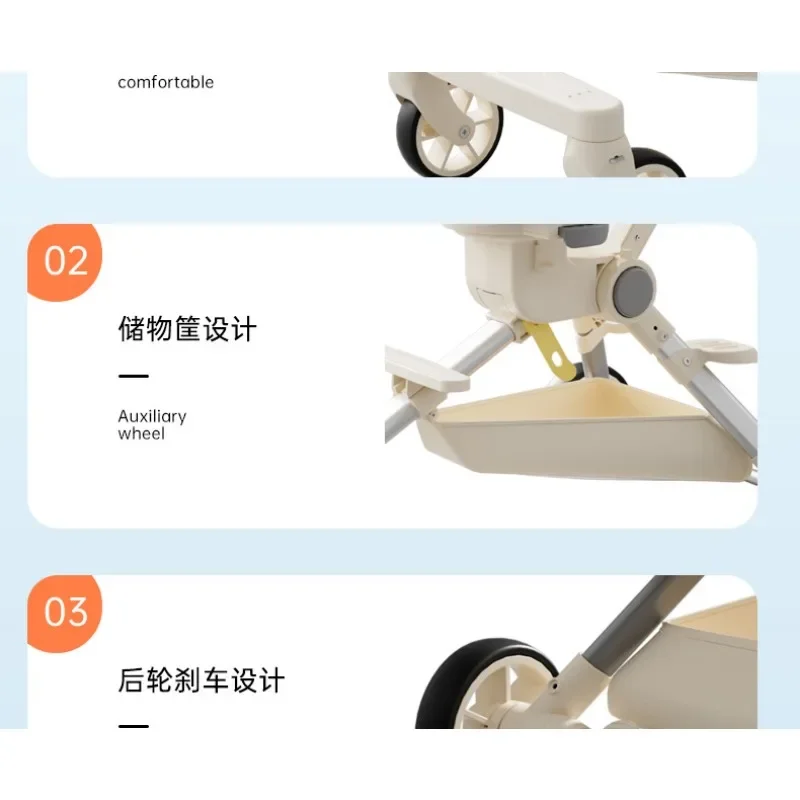 2024Il nuovo carrello per artefatti che cammina per bambini può sdraiarsi in una vista alta e può essere trasportato in entrambe le direzioni.