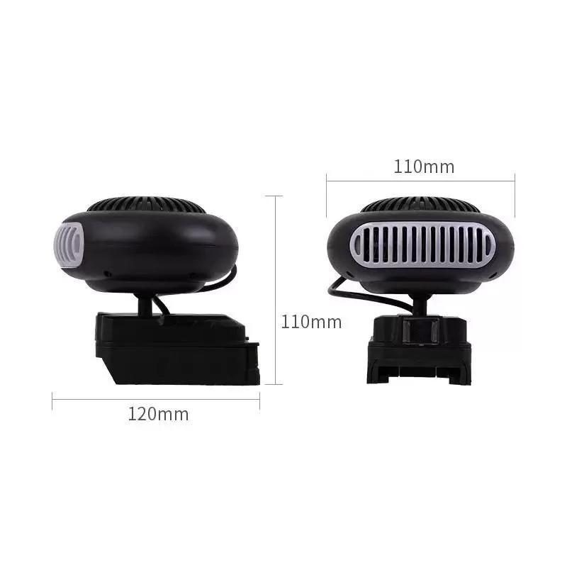 الطاقة الكهربائية الدافئة منفاخ الهواء مروحة ومدفأة المحمولة مساحة صغيرة سخان نافذة السيارة مزيل الضباب أجزاء أداة السلطة تعمل بالبطارية #6