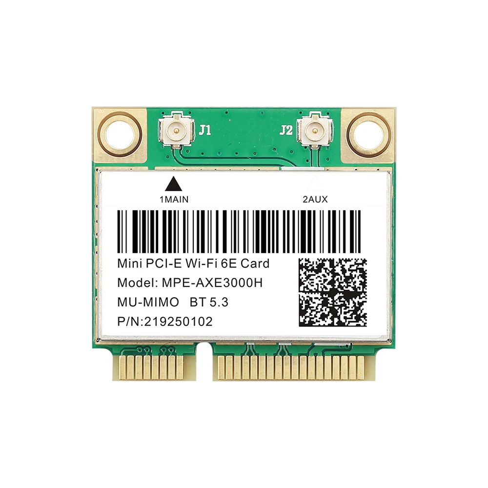 ไวไฟ AX210 6E MINI PCIE WiFi Card 5374 mtri bps Band 2.4G/5g/6GHz บลูทูธ5.3เครือข่ายไร้สายอะแดปเตอร์ WLAN 802.11ax/ac MU-MIMO