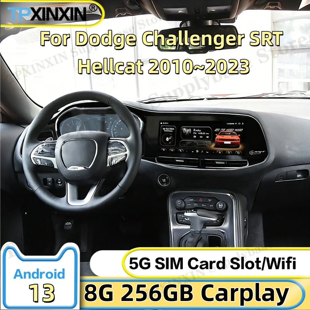 

Android Radio Digital Dashboard For Dodge Challenger SRT Hellcat 2010-2023 GPS Navigation Stereo Receiver Multimedia Head Unit