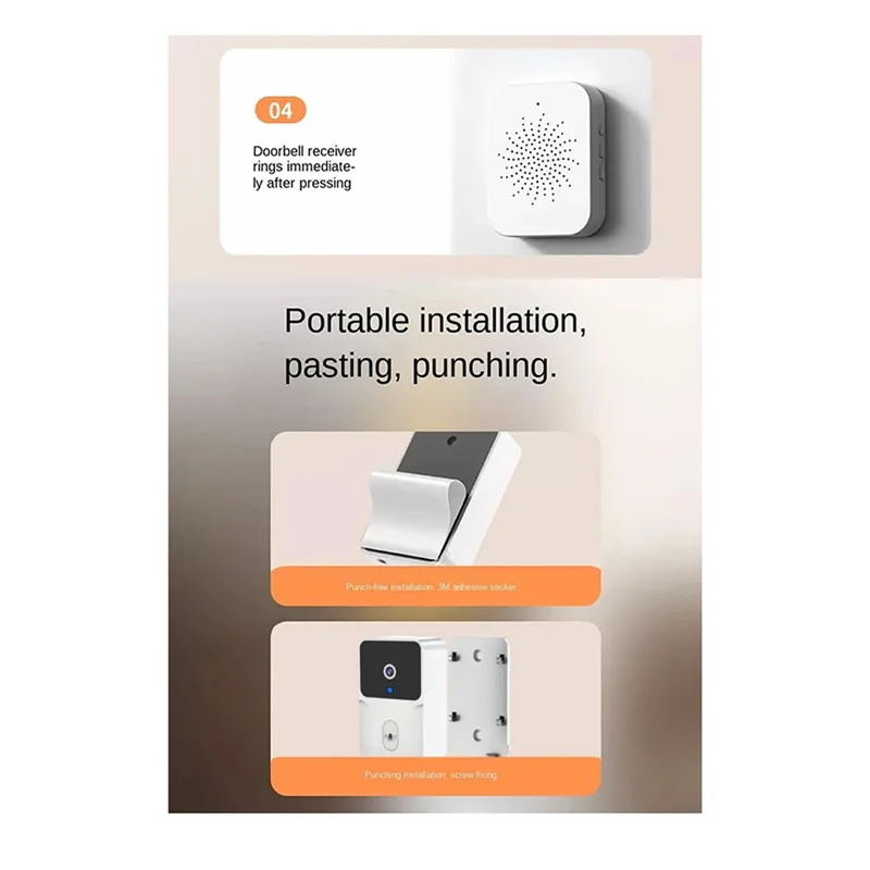 Wifi Doorbell Home Tuya Wifi Wireless Doorbell DC AC แบตเตอรี่ขับเคลื่อนกล้อง Bell Alexa Google Doorbell กล้อง (A) ทนทาน