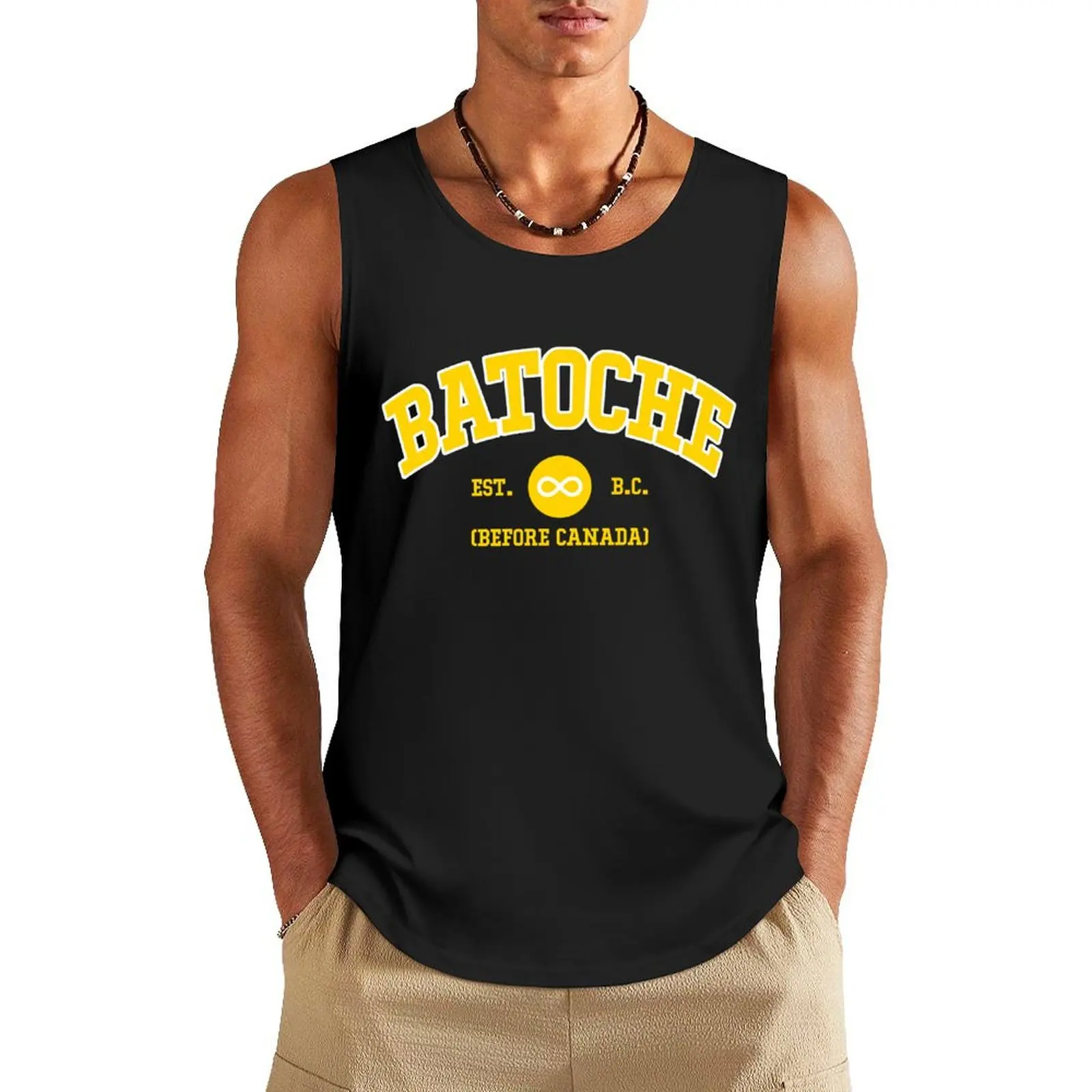 Batoche Pride Metis Varsity Lettering Tank Top plain t-shirt anime T-shirt men