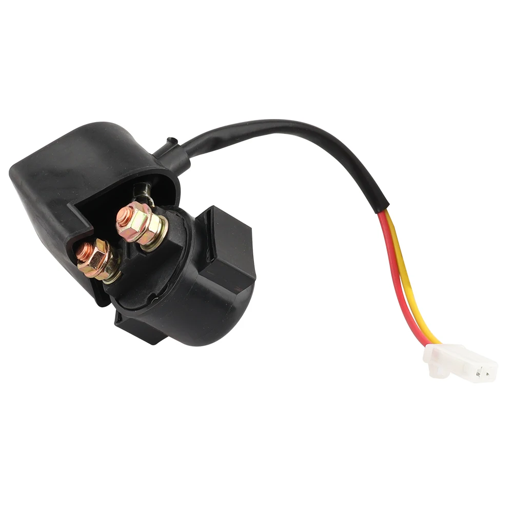 Relé de arranque de solenoide de motocicleta de 2 pines con cubierta para ciclomotor GY6 50cc 70cc 90cc 110cc 125cc 150cc 200cc 250cc ATV Go Kart Scooter