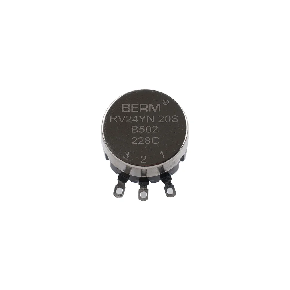 Brand New 5K Potentiometer RV24YN 20S/B502 Rotary Taper Potentiometer Silver Tone Single Turn Carbon Film Black