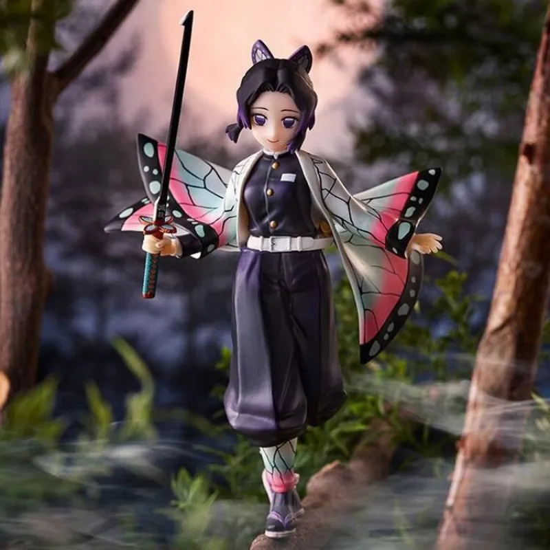 Demon Slayer Figure Kochou Shinobu Gk Anime Figures Kimetsu No Yaiba Figurine Statue Pvc Model Doll Decoration For Kids Gifts