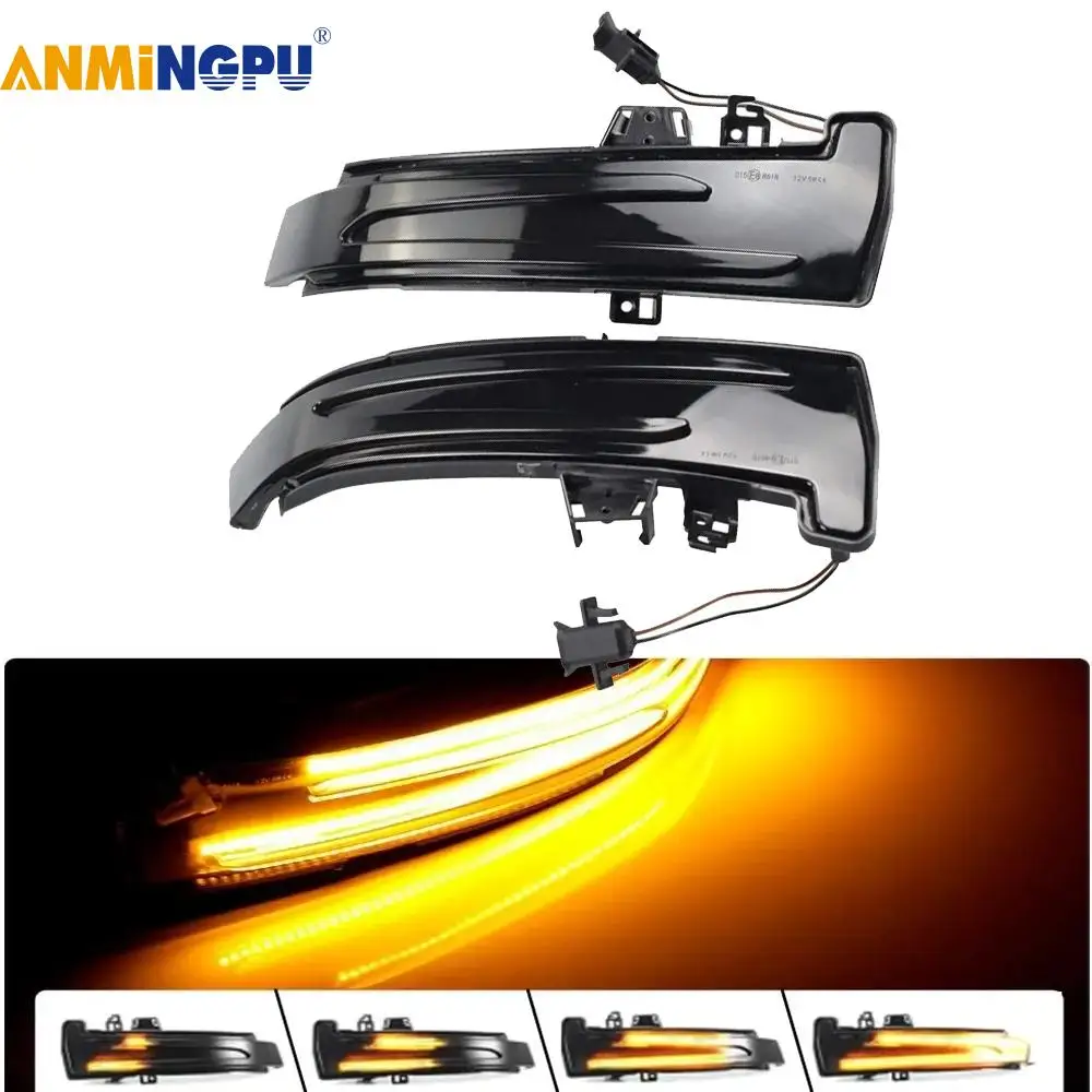 

2pcs Dynamic Turn Signal LED Light Side Mirror Indicator For Mercedes Benz W204 CLA A B C E S GLA GLK CLS Class W176 W212