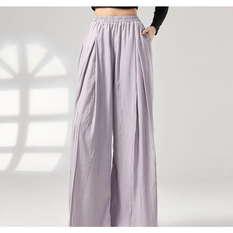 

Одежда для современных танцев, весенне-осенние широкие брюки, китайская классическая танцевальная одежда, женские танцевальные брюки