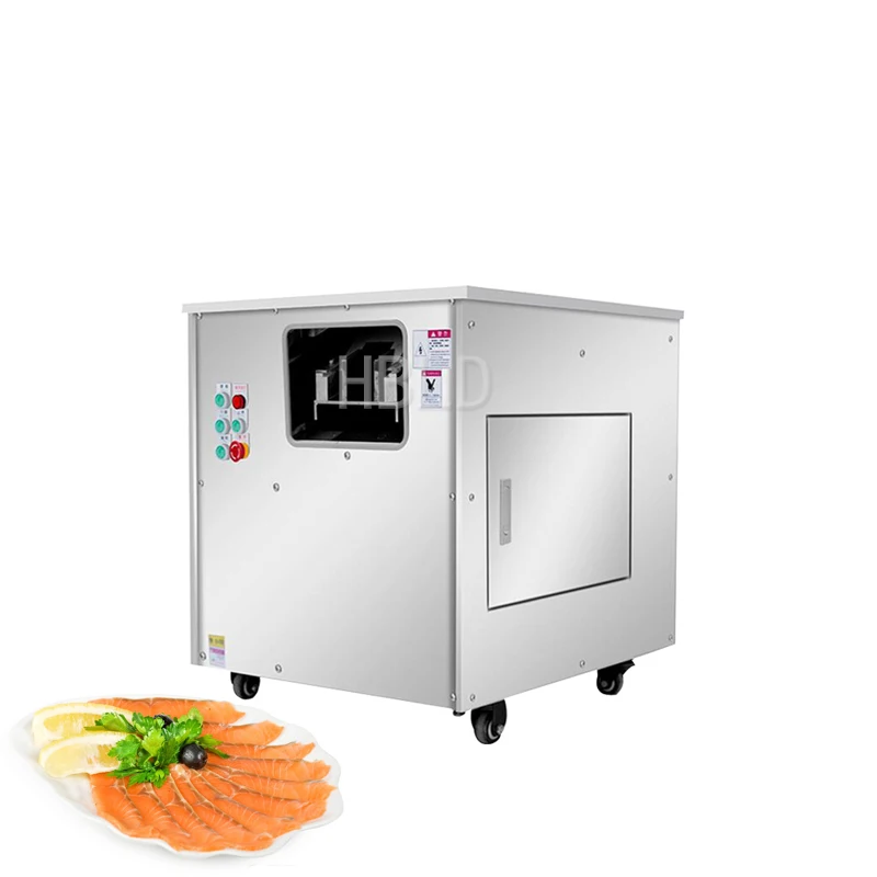 

Double Slot Electric Salmon Slicer Heavy-Duty Desktop Tuna Dragon Fish Cutting Machine