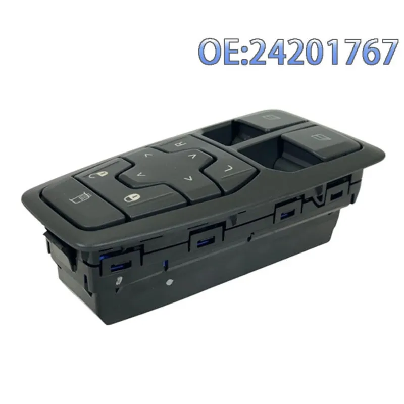For Volvo VN VNR VNL GEN3 2018-2025 Compatible 24201767 Power Master Window Lift Switch Window Control Button