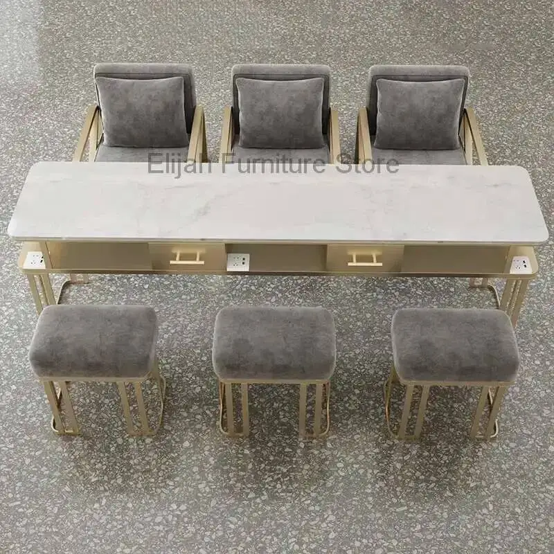 

Salon Table For Nails Beauty Manicure Tables Luxury Folding Nail Prosthetic Furniture Foldable Bar Cosmetic Professional Fan Set