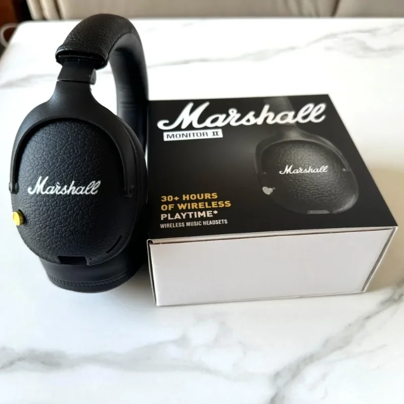 New Marshall MONITOR II Wireless Bluetooth Headphones Heavy Bass Foldable Earphones for Music Gaming with Microphone Headset