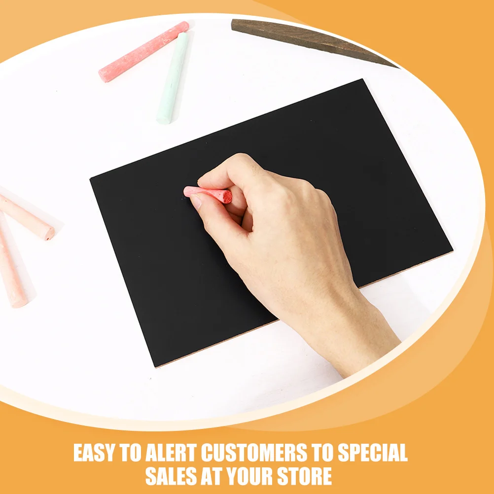 قطعتان من علامات السبورة الخشبية الصغيرة، تصميم بسيط لأنماط مختلفة، تغييرات محتوى سهلة للاستخدام اليومي في المناطق الصغيرة #6