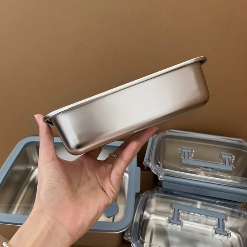 

304 stainless steel fresh-keeping box, refrigerator refrigerated food storage box, seafood and meat packaging box