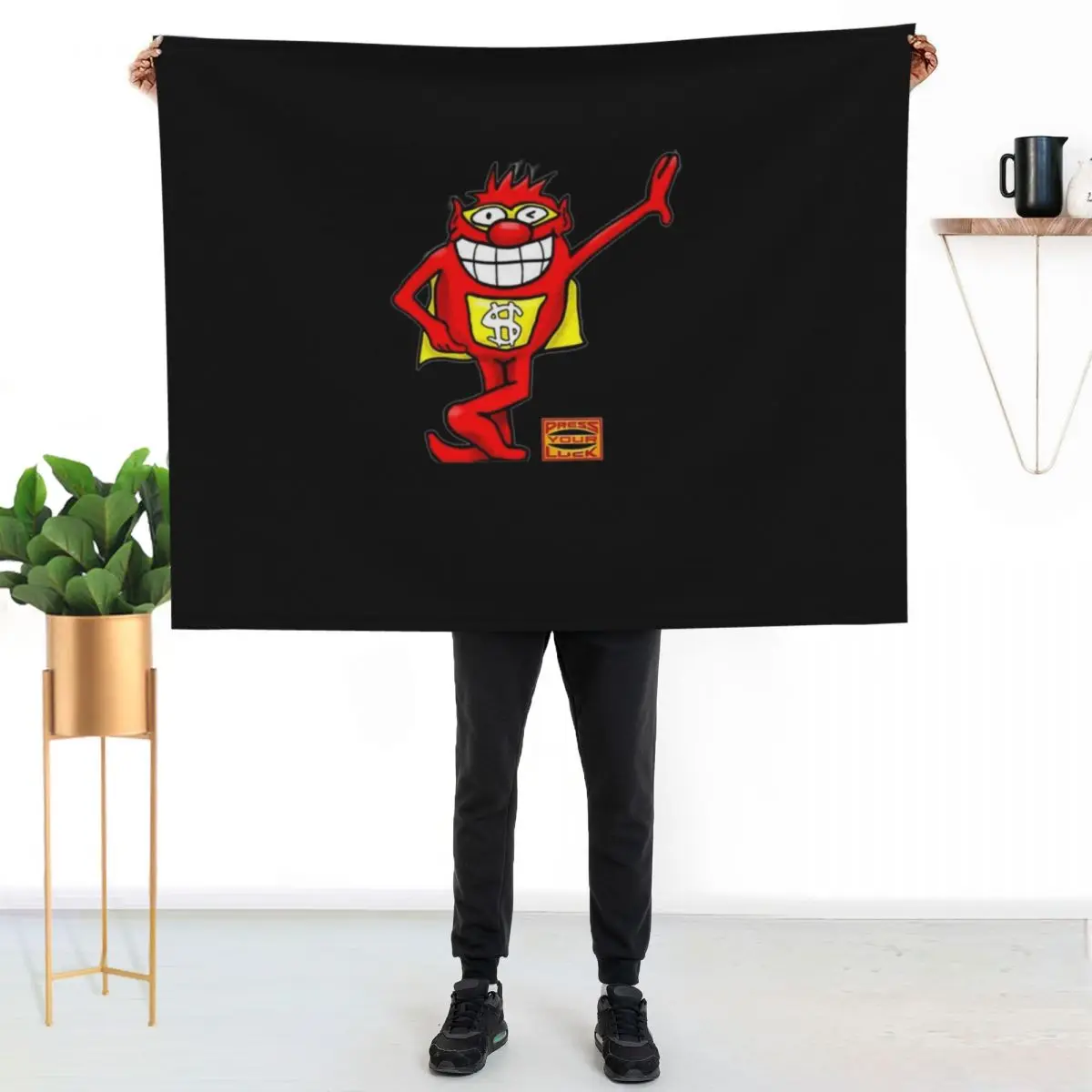 BUZZR Press Your Luck Whammy Throw Blanket Plush Thermals For Travel Giant Sofa Loose Moving Blankets