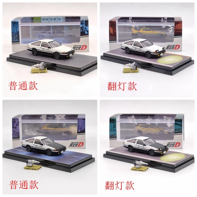 Hobby Japan 1:64 Initial D series AE86 GT APEX alloy car model collectible display ornaments