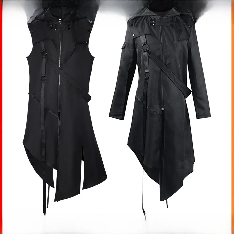 

Готический Sle Хэллоуин Косплей Джанет Мужское 2024 Новое осенне-зимнее пальто Китайское производство Сценический костюм Традиционная этническая одежда