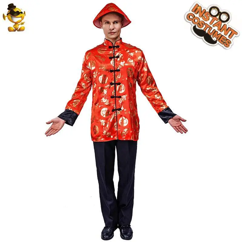 

Красный костюм ханьфу, мужской ролевой наряд для Хэллоуина, маскарада, косплея, сценического выступления, традиционный китайский сгусток...