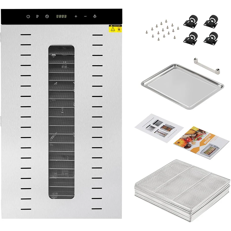 Fruit 20 Stainless Steel Trays 1700W Commercial Large Machine Capacity Food Dryer Electric Dehydrated Food Machines Small Size
