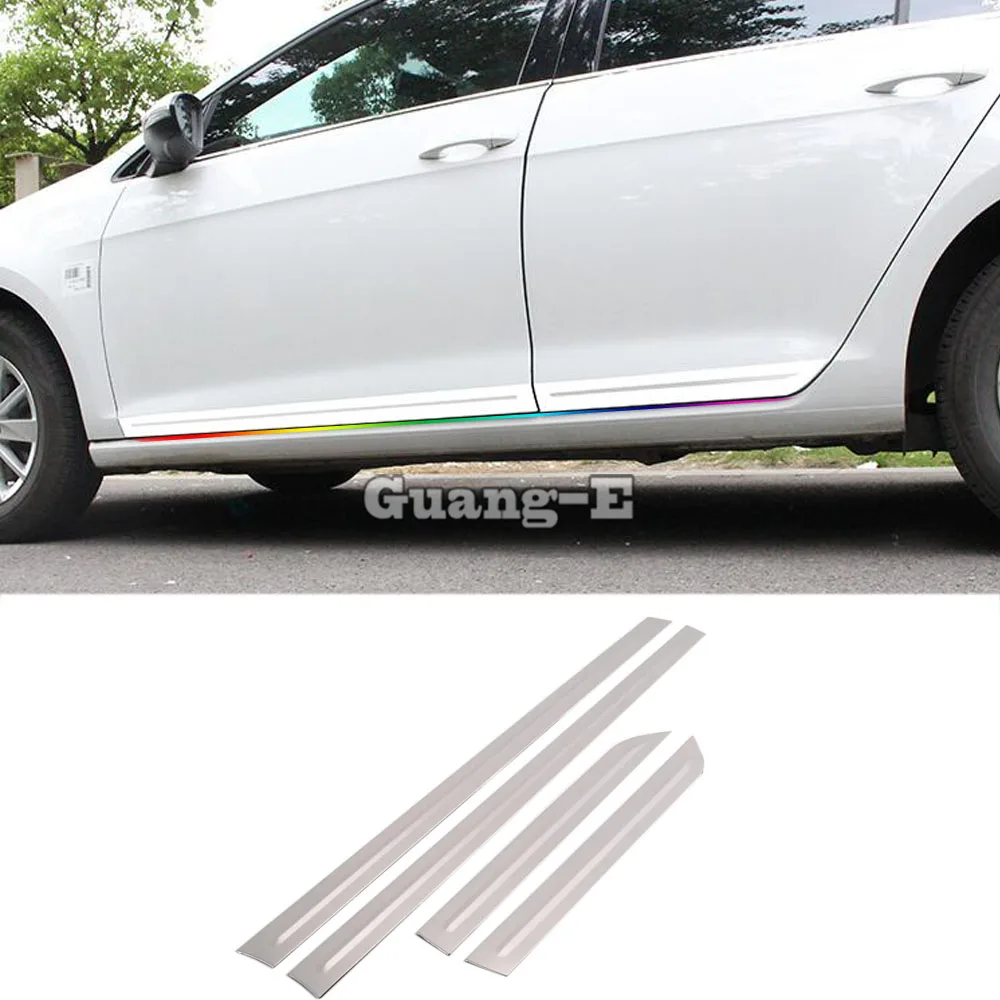

Chrome Car Exterior Door Body Side Trims Cover for VW Volkswagen Golf7 Golf 7 2014 2015 2016 2017 2018 2019 Accessories Stickers