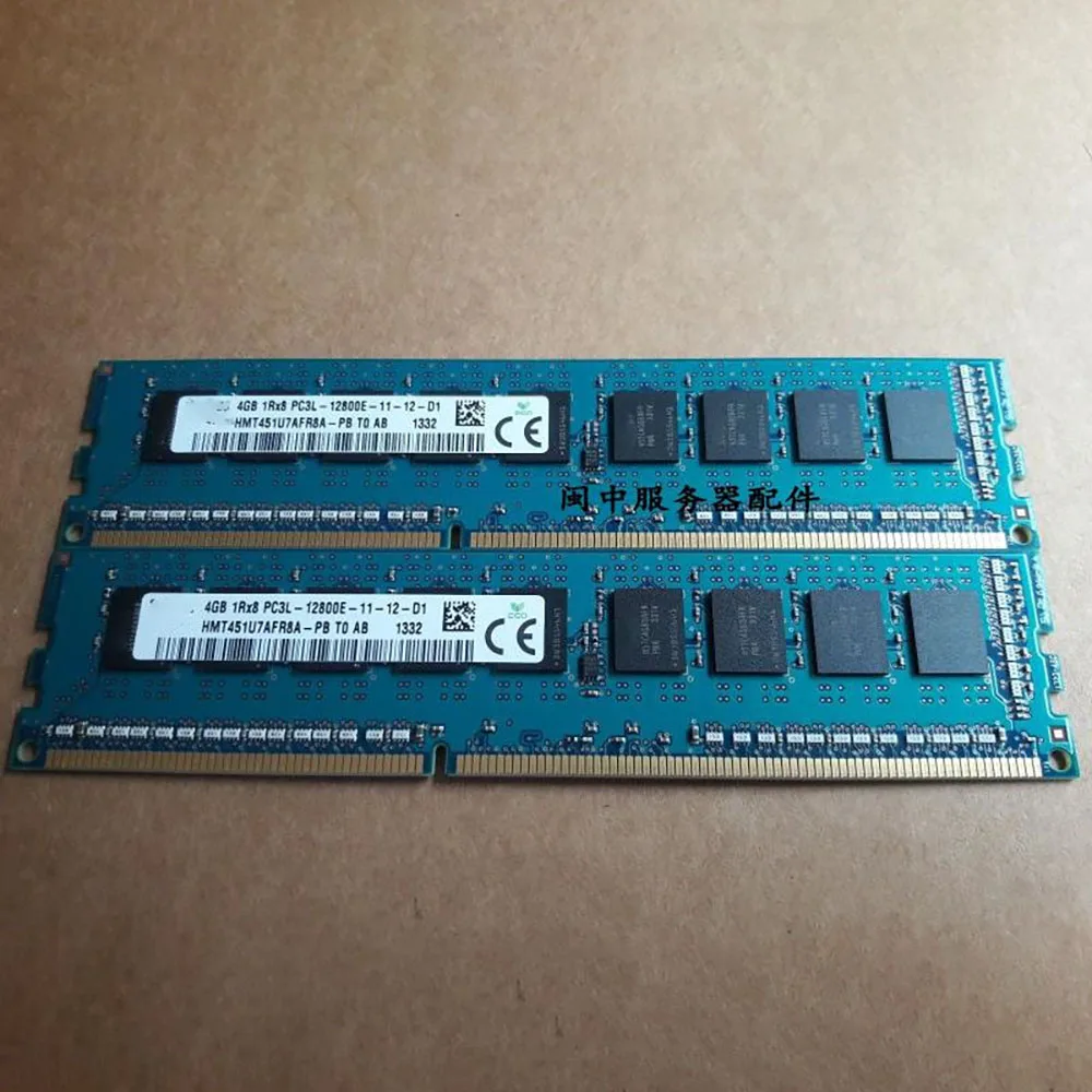 Server Memory for SK Hynix 4GB 1Rx8 PC3L 12800E HMT451U7AFR8A,1 piece