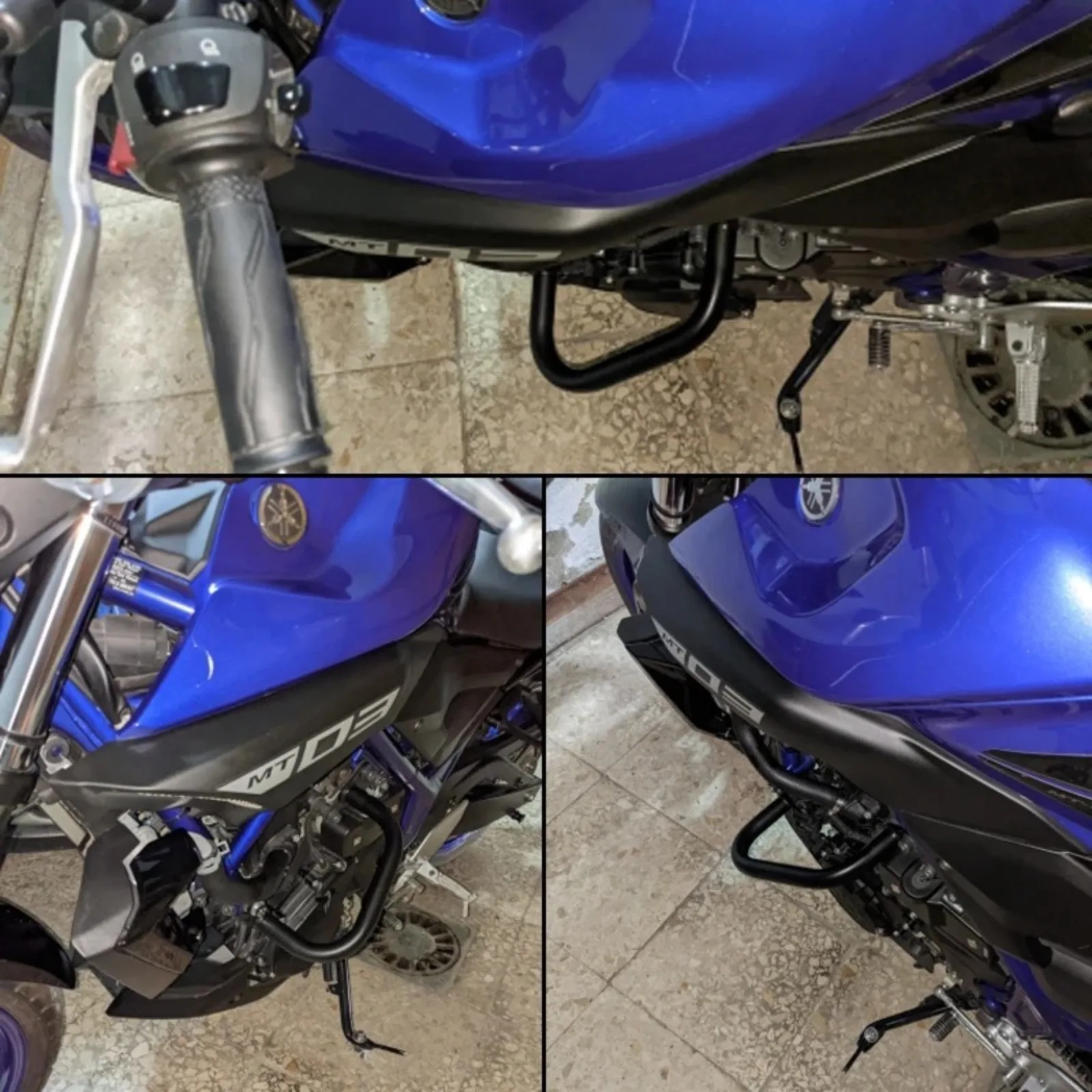 

Front + Rear Engine Guard Crash Bars Protector For Yamaha MT03 320 MT-03 RH12 2020-2023