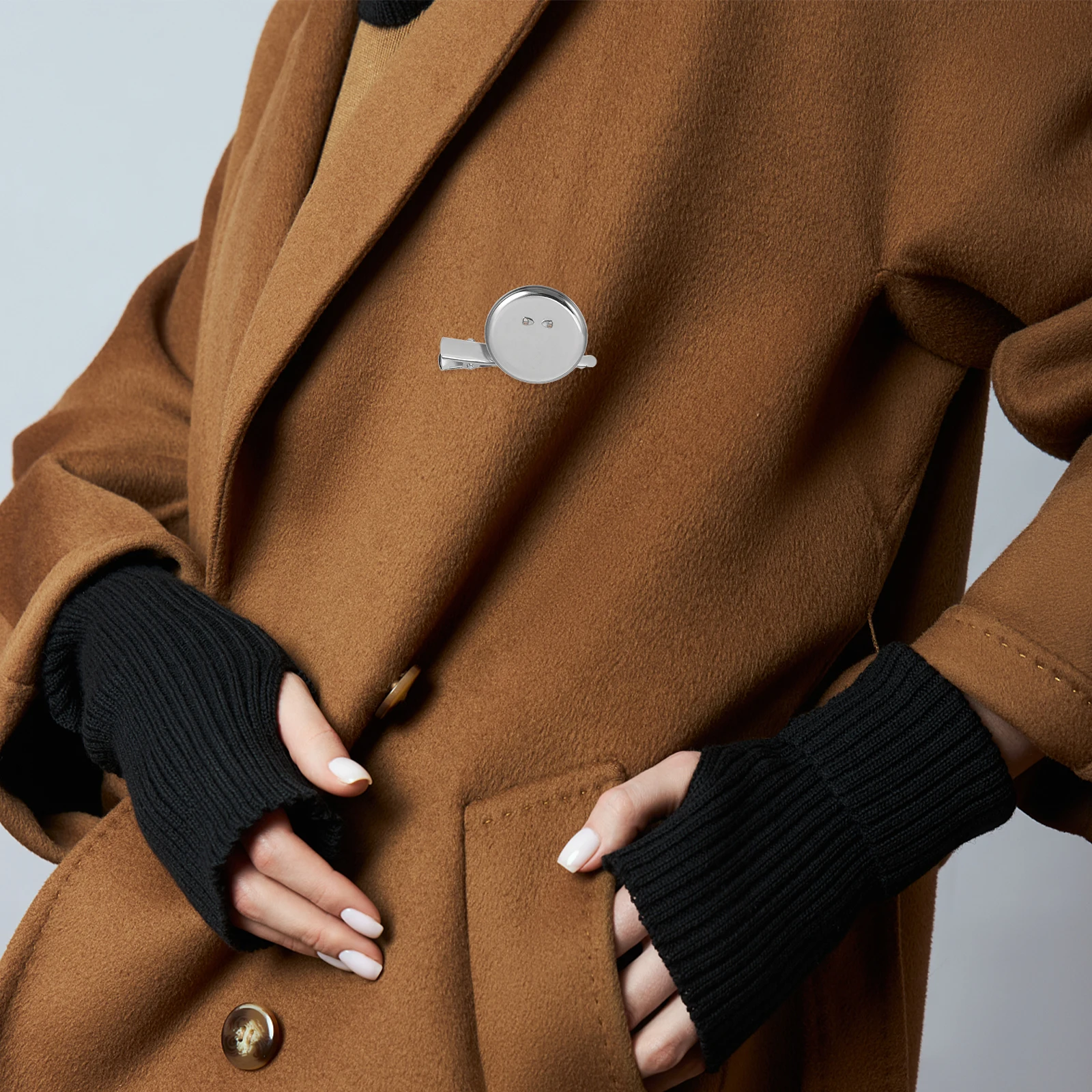 20 PCS Disc Pin Brooch Clamp Findings Coat Hanger Making Accessories