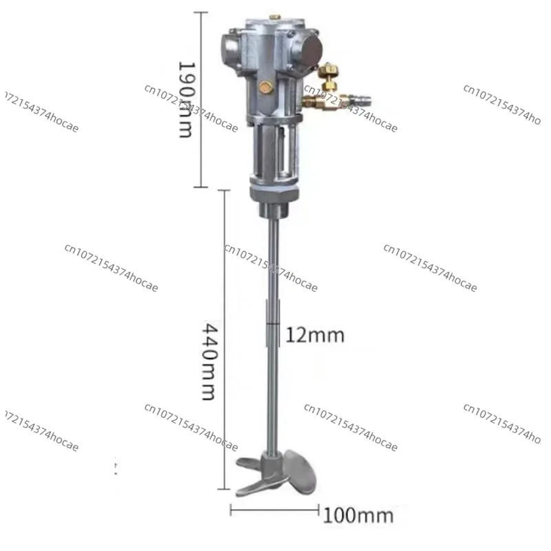 5 Gallon 60L luchtmixer Luchtroerwerk en Mixer Roerwerk Aluminium Airs Mixer 2800 RPM 1/8HP Mengapparatuur