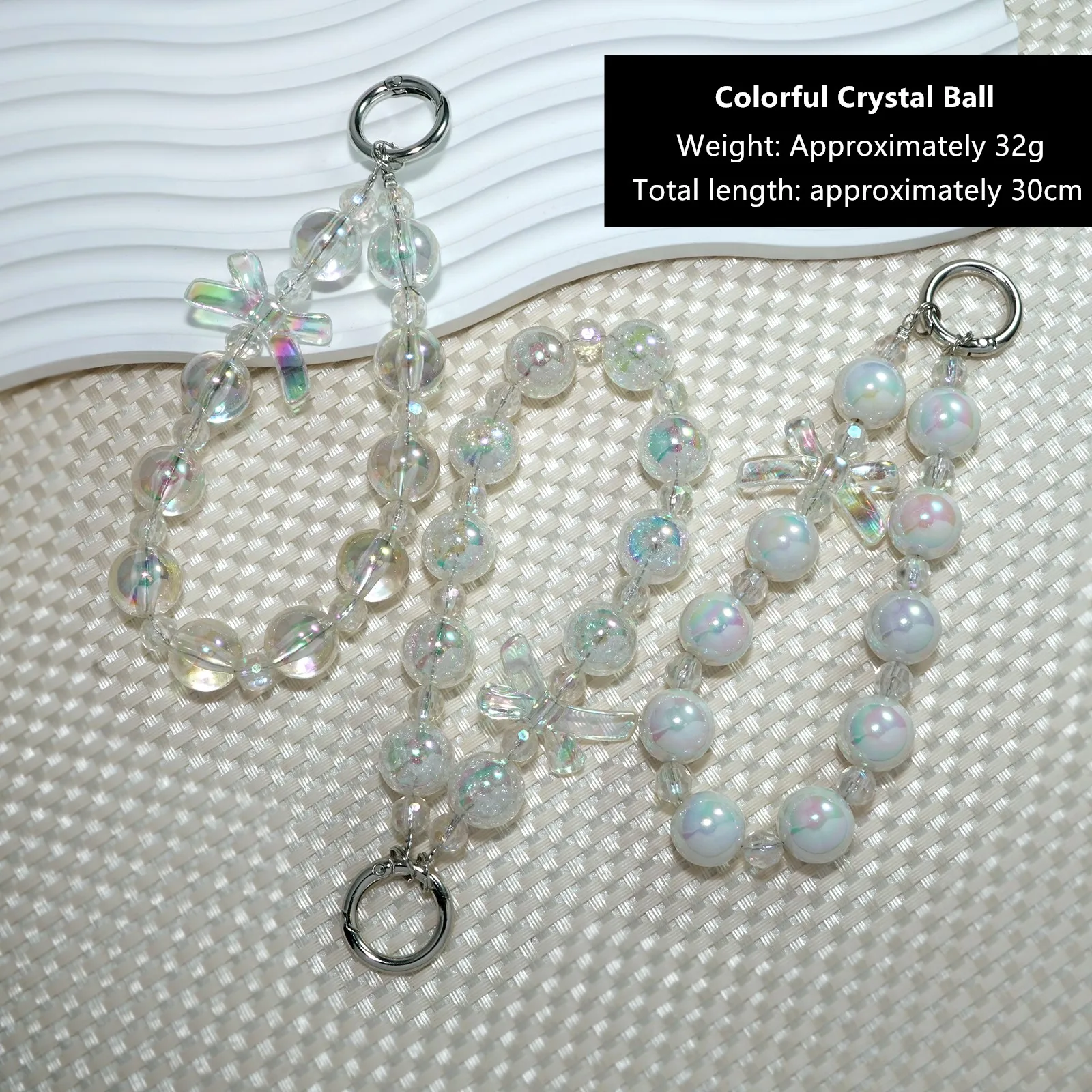 

Mobile phone lanyard colorful crystal ball lanyard goddess lanyard anti loss key pendant chain high-end mobile phone chain
