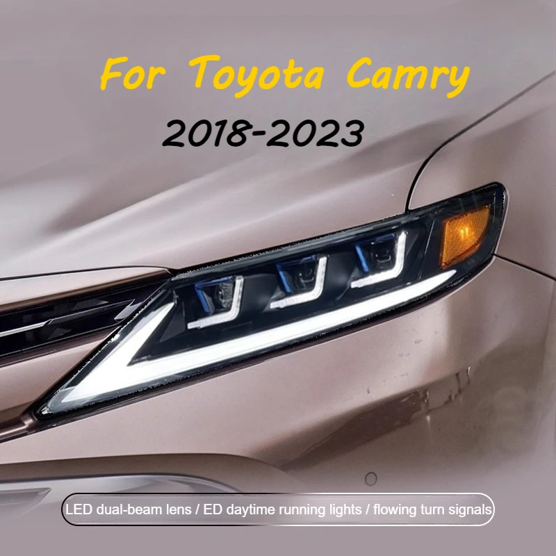 

Для Toyota Camry 2018 2019 2020 2021 2022 2023 Обновление фары в сборе с высококачественными лазерными линзами и светодиодными дневными ходовыми огнями