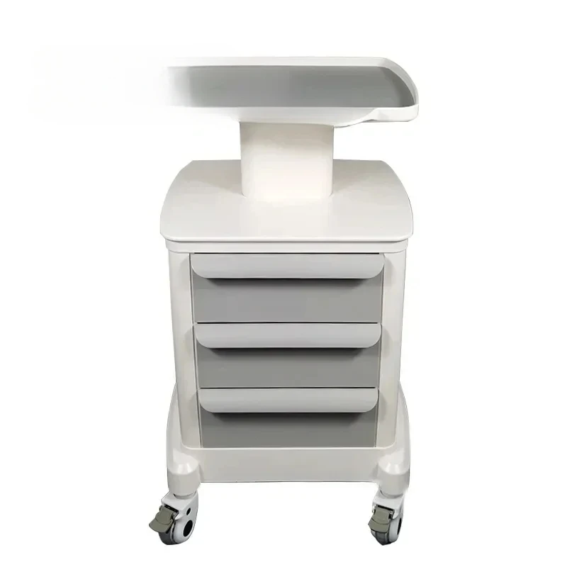 Mobile Storage Cart Dental Clinic Beauty Instrument Tool Trolley Bracket Dental Scanner Cart Storage Auxiliary Cart with Wheels
