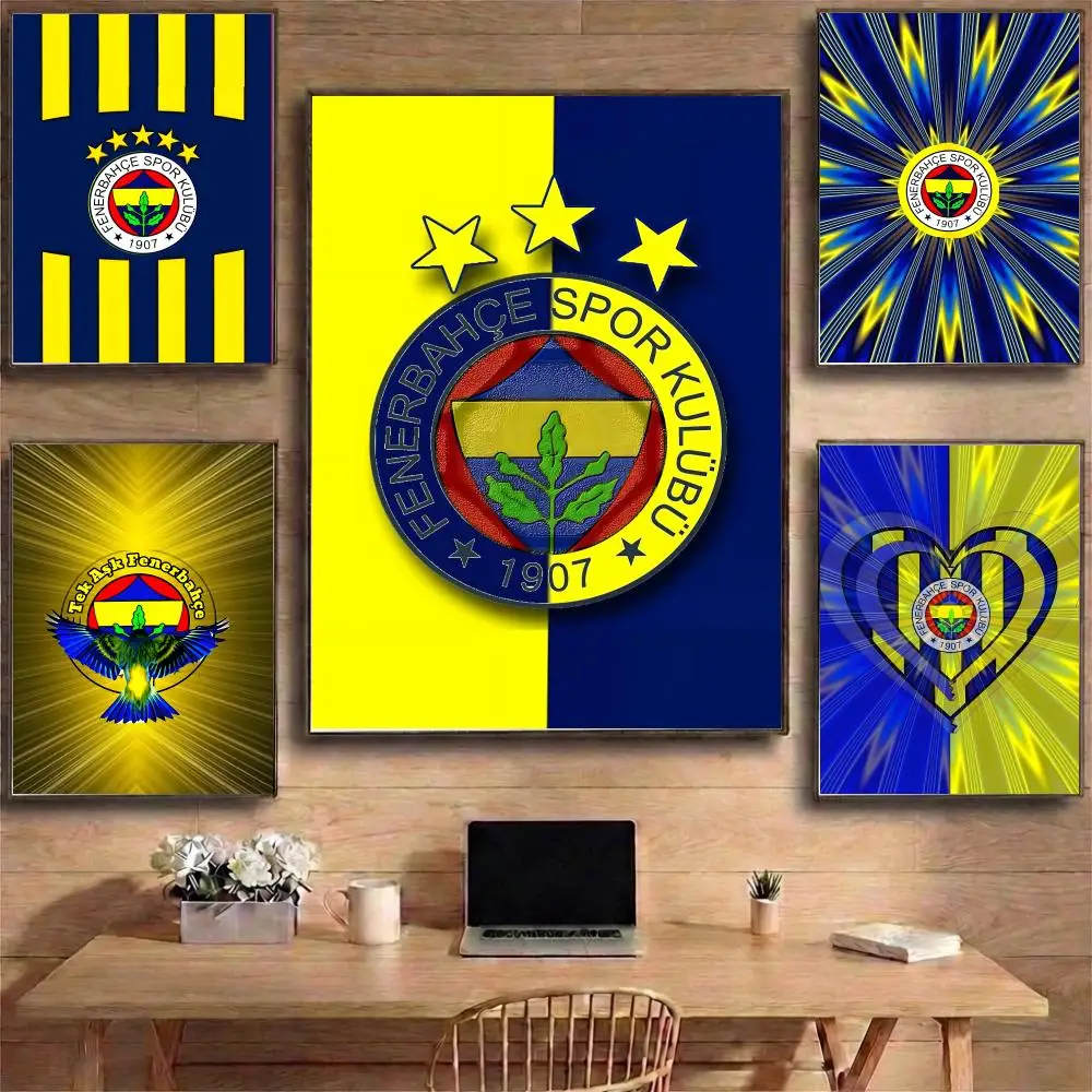 Póster T-Turkey FenERbaHce-E, Arte Mural Autoadhesivo Impermeable HD con Compatibilidad Multi-escena