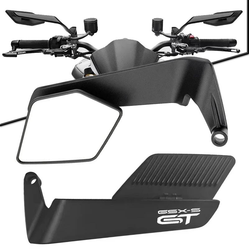 Fit For GSX-S1000GT GSXS 1000 2022 2023 GSXS1000GT Motorcycle Mirrors Stealth Winglets Mirror Rotate Adjustable Mirrors