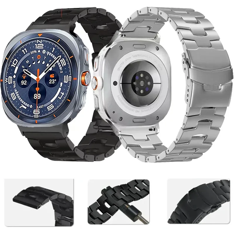 

Легкий титановый ремешок для Samsung Galaxy Watch Ultra 47 мм, браслет для Galaxy Watch Ultra 2025, аксессуары для браслетов