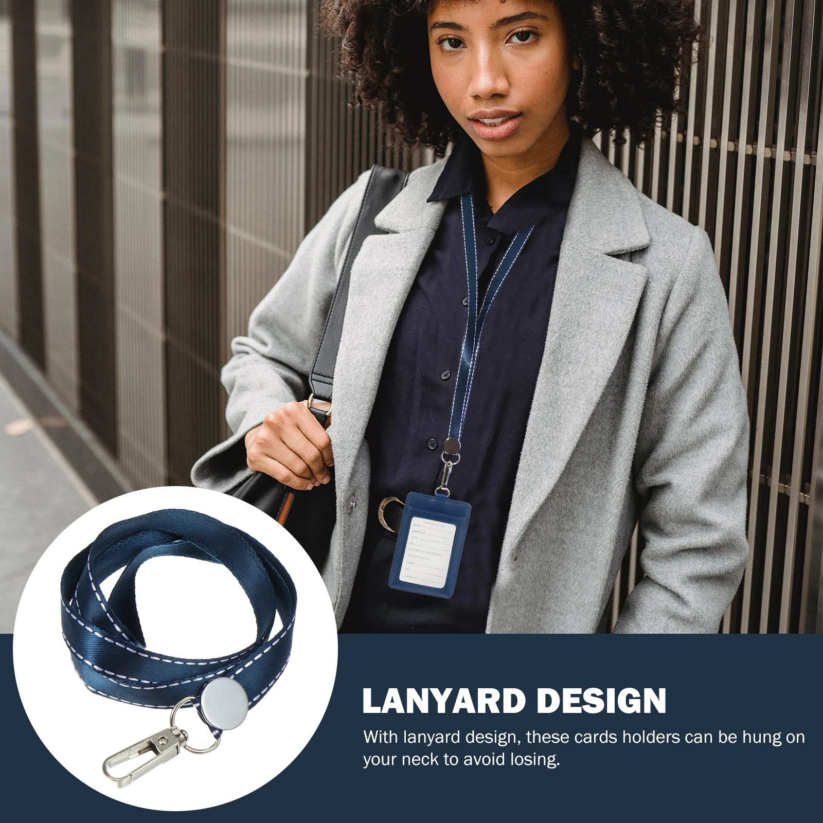 

1pc Id Cards Holder Multifunctional Badge Holder For Nurse Lanyard Cards Cover Practical Id Badge Holders