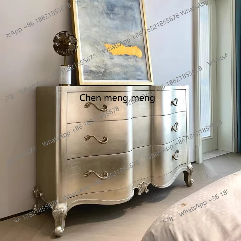 

American light luxury cloud ballet dresser French modern porch cabinet bedroom six chest