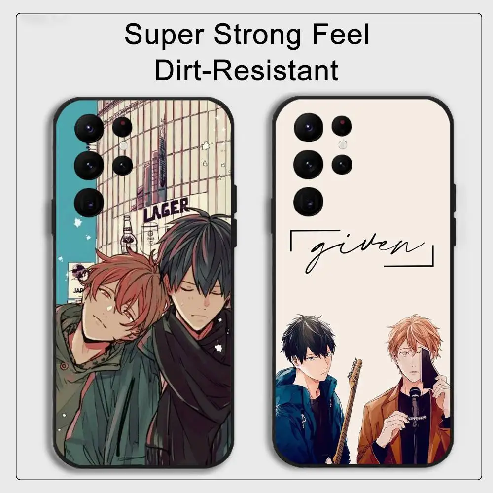G-GIVEN أنيمي الحب قضية الهاتف لسامسونج S سلسلة s21 s22 s23 s24 s25 FE زائد الكلاسيكية تنوعا الأسود لينة قذيفة