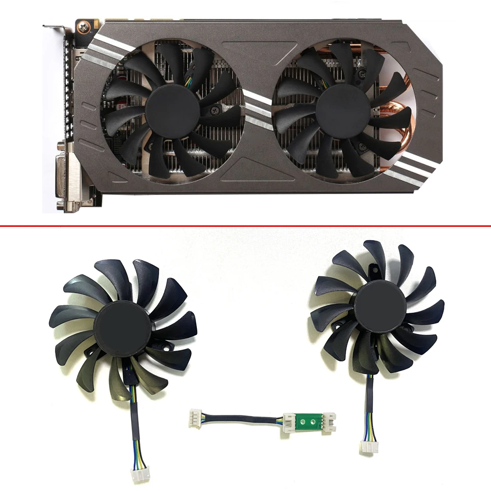 Nowy GA81S2U 75MM GTX970 wymiana wentylatora chłodnicy dla ZOTAC GeForce GTX 970 wentylator chłodzący kartę graficzną