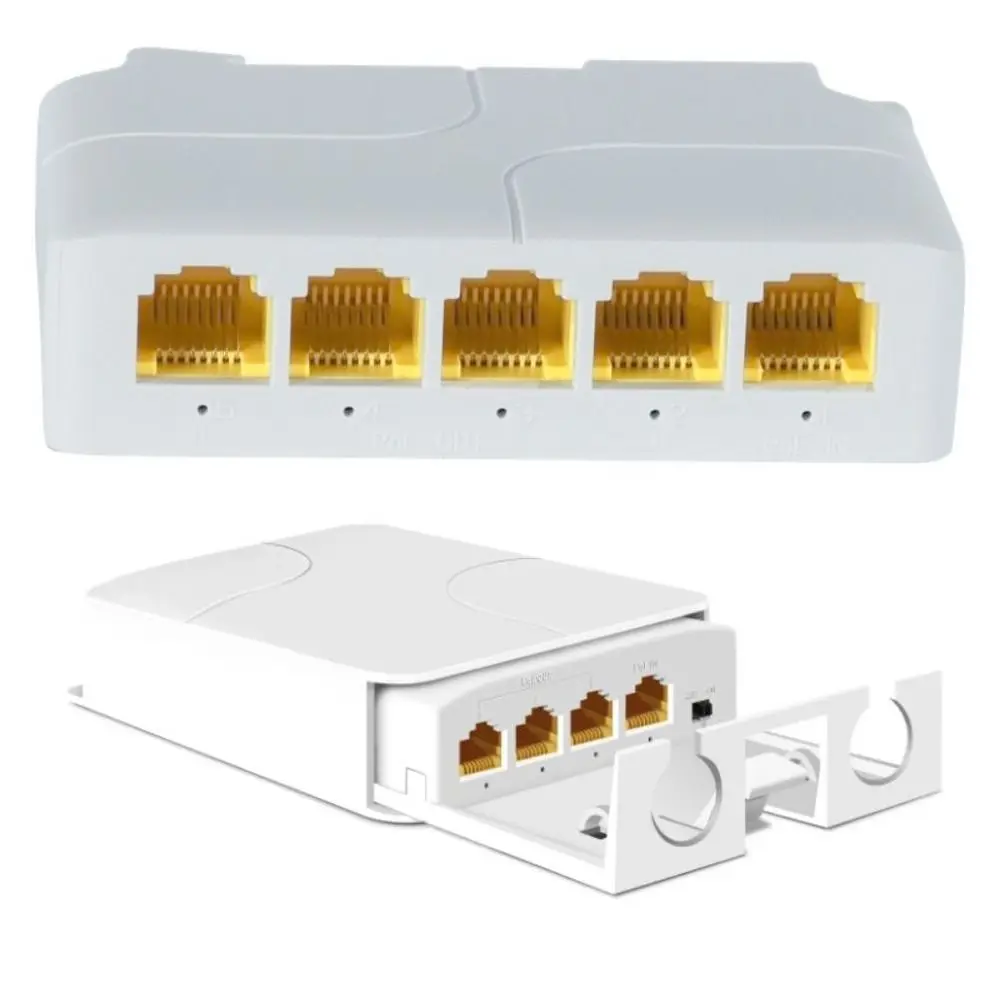 4 Port PoE Extender Gigabit Industrial Network Switch Repeater 100/1000Mbps Waterproof PoE Repeater NVR