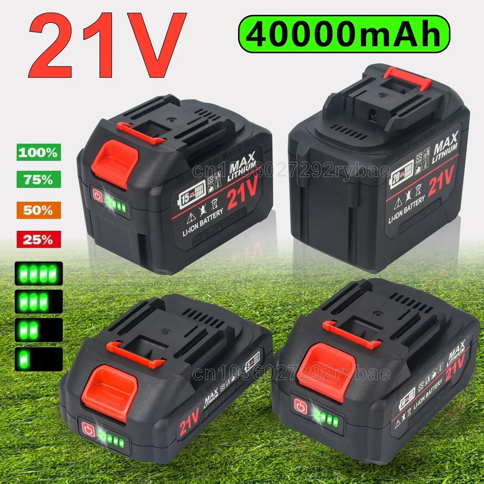 Batteria ricaricabile agli ioni di litio originale 20000mAh 40000mAh 21V per Makita 18V 20V Cordless Dirll/Chiave senza spazzole/Cacciavite