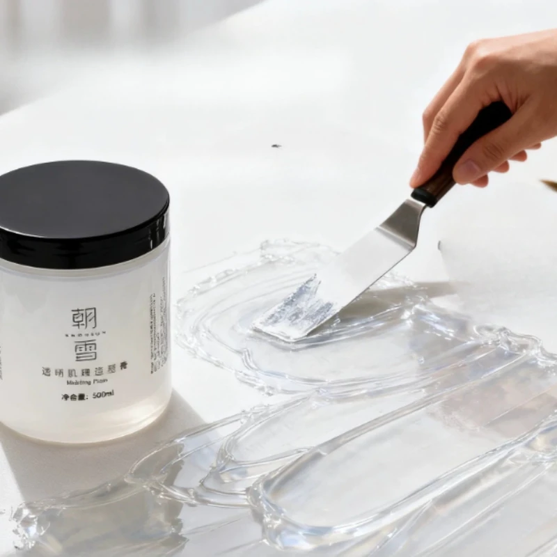 500g Transparent Sand‑Containing Modeling Paste Fine Texture 3D Relief Gel Acrylic Medium for DIY Ainting Handmade Art Supplies
