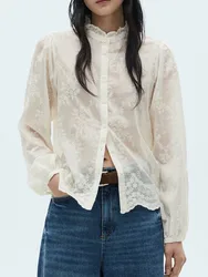 Women Blouses 2025 Spring Autumn Long Sleeve Blouse Woman Blouse Shirt Office Elegant Work Shirt Top Blusas Mujer De Moda