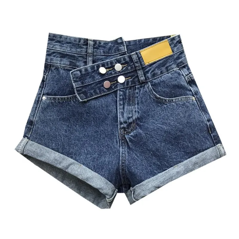 

Denim Shorts Women Fashion High Waist Short Jeans 2022 New Summer Rolled Wide Leg Hot Shorts s18