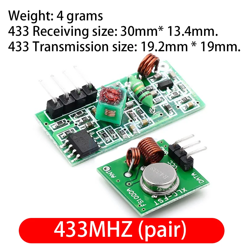 RF wireless receiver module & transmitter module board super regeneration 433MHZ DC5V (ASK /OOK) 1pair =2pcs