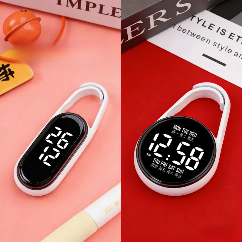 Children's LED electronic plastic small hanging watch with simple electronic watch cartoon pendant design