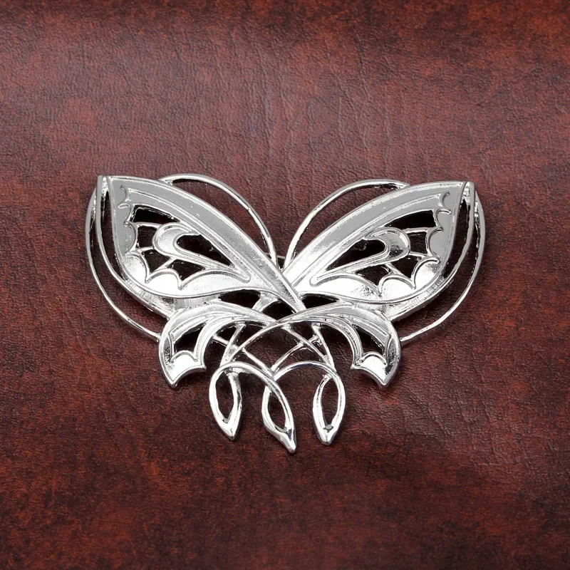 Women Wholesale Jewelry The Elves Arwen Evenstar Butterfly Brooch Pin Badge Accessories Silver Color