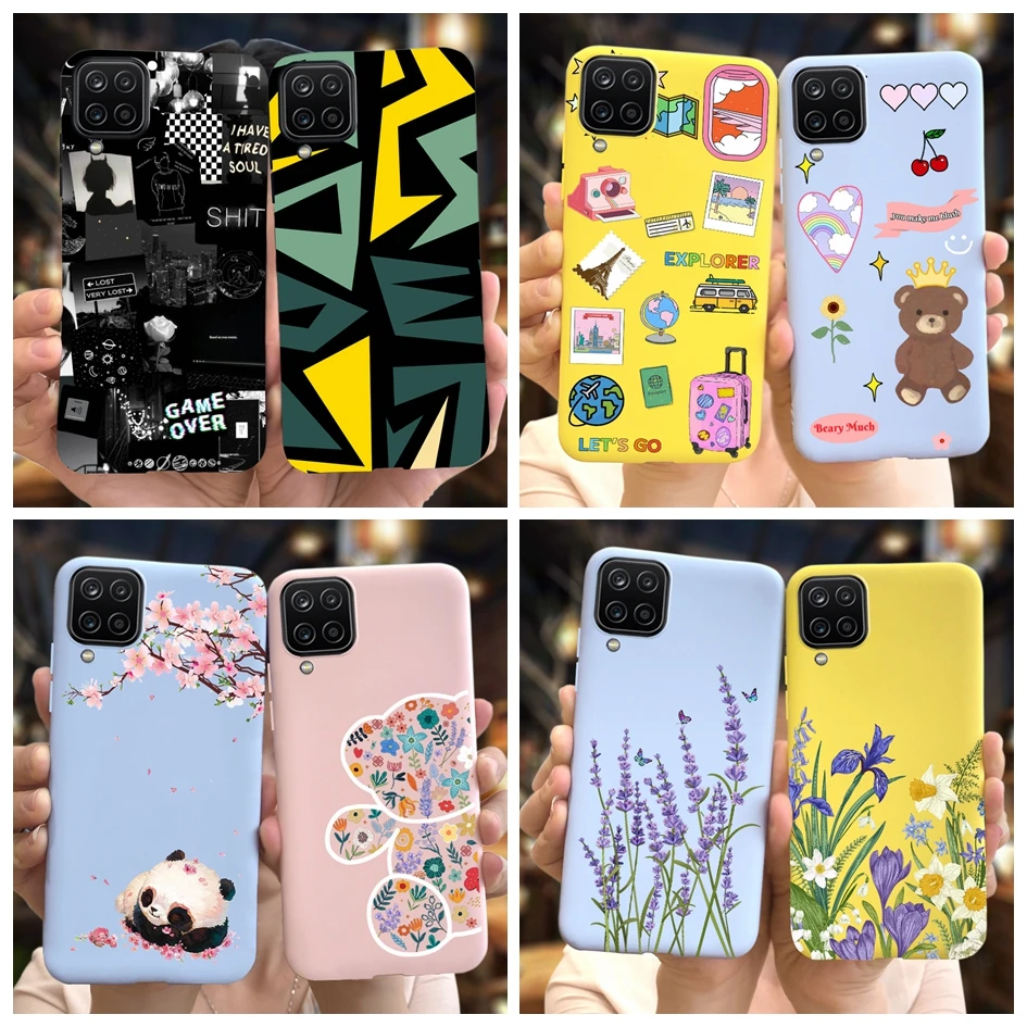 Чехол для Samsung Galaxy A12 M12 M62 F62, чехол с милым мультяшным рисунком, мягкий силиконовый чехол-бампер для Samsung A12 A125F A 12, чехлы