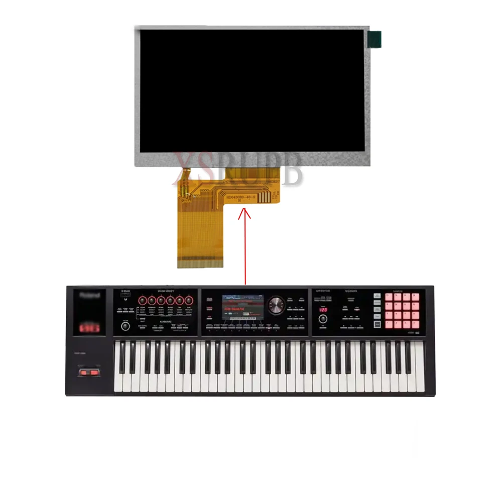 

5 inch LCD Display For Roland FA-06 FA-07 FA-08 FA06 FA07 FA08 Matrix Screen Repair