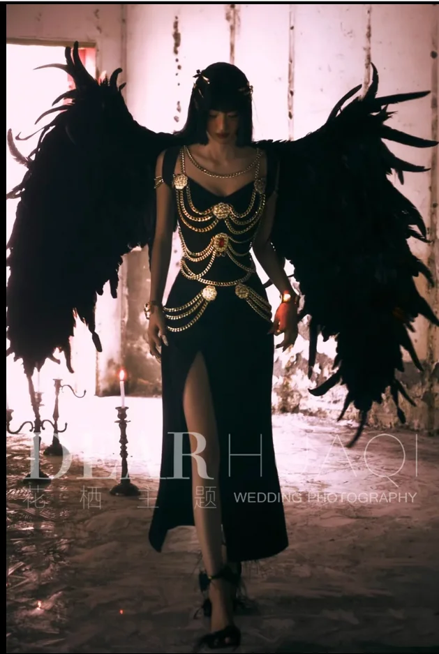 Halloween Costume COS Anime Dark Elf Egyptian Cleopatra Photo Dress