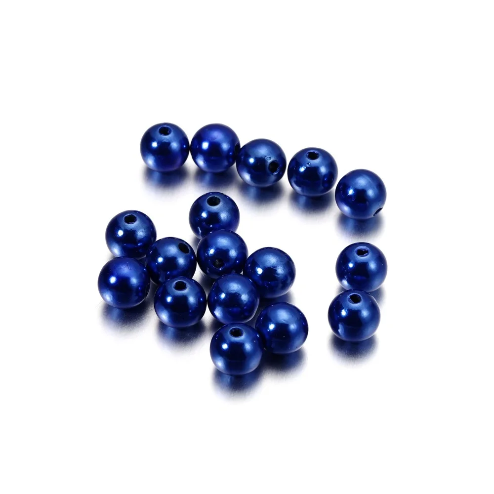 3mm 4mm 6mm 8mm 10mm 12mm Round ABS Plastic Pearl Loose Beading Straight Hole Beads For Jewelry Making DIY Crafts