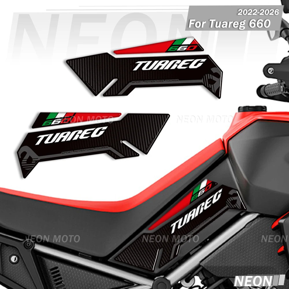 

For Aprilia Tuareg 660 RALLY Tank Pad Decals Protector Screen Wind Deflector Handguard Gas Fuel Oil Stickers 2022- 2026